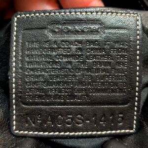 Coach Black Soft Leather Crossbody / Shoulder / Hobo Bag F10937